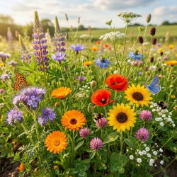 Kwietna Łąka Fast Flowers - mieszanka ponad 20 odmian o szybkim tempie wzrostu - 1 kg