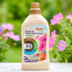 Nawóz do roślin kwitnących 3 w 1 - użyźnia, odżywia i chroni - Pro Natura - Florovit - 1 l