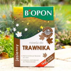 Nawóz jesienny do trawników - wzmacnia i zabezpiecza trawnik przed zimą - Biopon - 1 kg