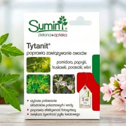 Tytanit  - poprawia zawiązywanie owoców pomidorów, papryki, truskawki, porzeczki, wiśni - Sumin - 5 ml
