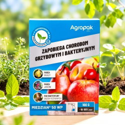 Miedzian 50 WP - na choroby bakteryjne i grzybowe, obowiązkowy przy pomidorach - Agropak - 100 g
