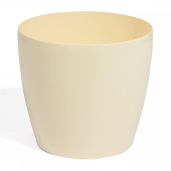Doniczka okrągła Coubi Duo - 15 cm - Kremowa