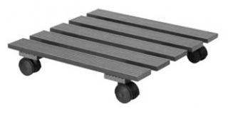 Podstawka na kółkach do przenoszenia dużych donic - kwadratowa - 30 cm - grafit