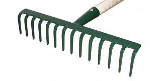 Grabie mocne 10 zębów z trzonkiem drewnianym 120 cm