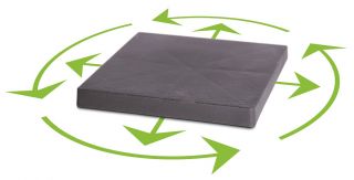 Platforma kwadratowa na kółkach pod doniczki Mobile Platform Square - 29 cm - antracyt