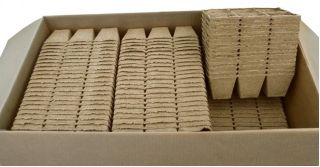 Kwadratowe doniczki torfowe - 8 x 8 cm - 1242 sztuk
