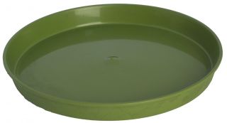 Podstawka drewnopodobna okrągła Elba - 17 cm - oliwkowa