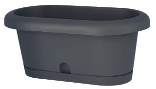 Skrzynka balkonowa + podstawka Lotos - 40 cm - antracyt