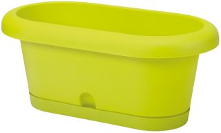 Skrzynka balkonowa + podstawka Lotos - 40 cm - pistacjowa