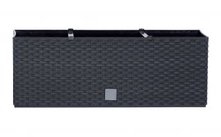 Doniczka podłużna + wkład nawadniajacy - Rato case - 51 cm - antracyt