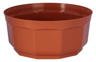 Doniczka misa ośmiokątna - 17 cm - terakota