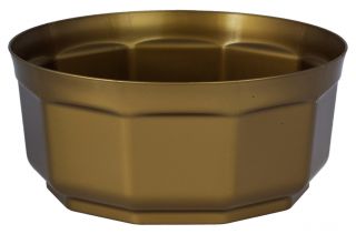 Doniczka misa ośmiokątna - 30 cm - złota