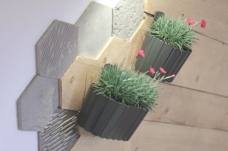 Doniczka naścienna Boardee Wall - 19,4 cm - kamienny szary