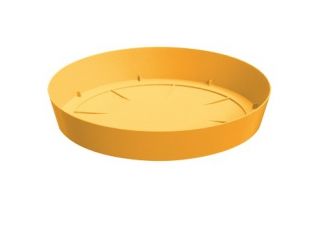 Lekka podstawka do doniczki Lofly - 15,5 cm - kolor żółty