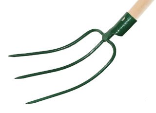 Widły 3-zębne z trzonkiem drewnianym T 100 cm