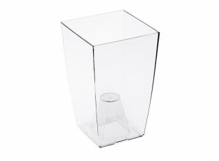 Finezja - osłonka kwadratowa wysoka - bezbarwna - 12,5 cm