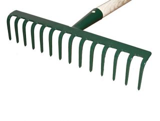 Grabie stalowe 8-zębne z drewnianym trzonkiem 110 cm