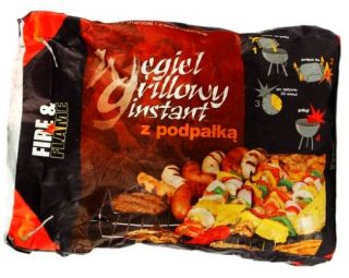 Węgiel drzewny do grilla z podpałką - 1 kg