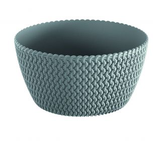 Doniczka misa okrągła Splofy - 23,6 cm - kamienny szary