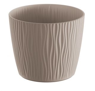 Doniczka okrągła Sandy - 11 cm - mocca