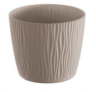 Doniczka okrągła Sandy - 13 cm - mocca