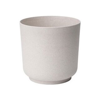 Doniczka z domieszką drewna - Satina Eco - 25 cm - biała