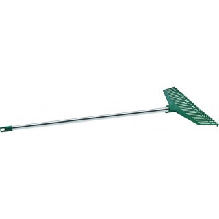 Plastikowe grabie do liści ze stalowym trzonkiem 43 cm