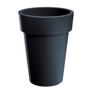 Okrągła doniczka Lofly Slim antracyt - lekka i wysoka - 20 cm - Prosperplast
