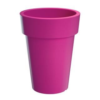 Okrągła doniczka Lofly Slim fuksja - lekka i wysoka - 20 cm - Prosperplast