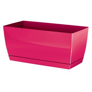 Podłużna doniczka z podstawką Coubi 24 x 12 cm - Ziołówka - Malinowa - Prosperplast