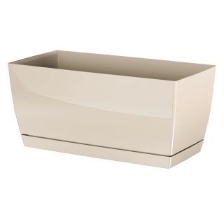 Doniczka podłużna + podstawka Coubi - Ziołówka - 39 x 19 cm - kremowa