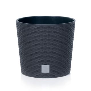 Doniczka okrągła + wkład Rato round - 25 cm - antracyt