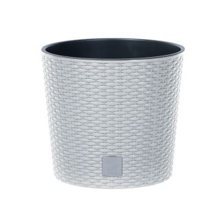 Doniczka okrągła + wkład Rato round - 25 cm - biała