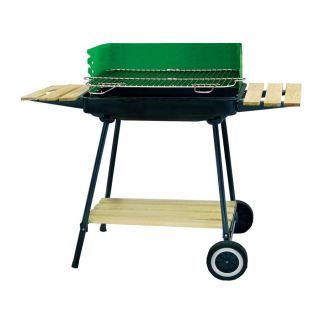 Grill prostokątny 58 cm x 38 cm z dwiema półkami bocznymi