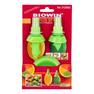 Spray do cytrusów - wyciskarka soku - cytrynowy aromat w sprayu - 2 szt. + podstawka