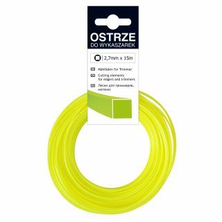 Żyłka tnąca ECO - kwadratowa, 2,7mm x 15m - CELLFAST
