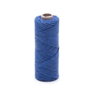 Nić lniana - nabłyszczana, niebieska - 20g/30m