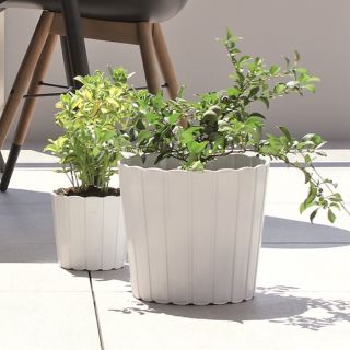 Doniczka okrągła Boardee Basic - 12 cm - biały