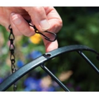 Lakierowany czarny łańcuch do koszy wiszących 35 cm