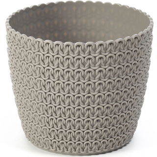 Osłonka okrągła Magnolia Jersey - 19 cm - beżowy taupe
