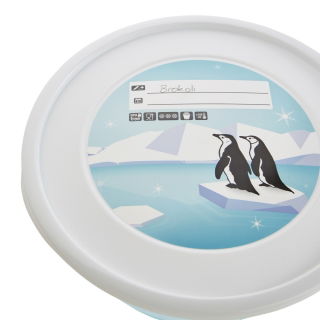 Zestaw 4 pojemników okrągłych na żywność - Mia "Polar" - 1,75 litra - lodowy niebieski