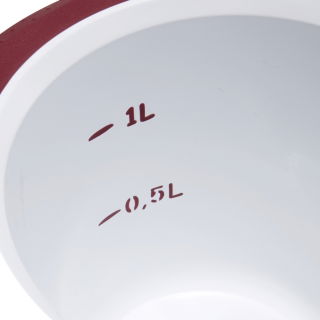 Miska do miksowania z funkcją antypoślizgową - Carlotta - 1,5 litra - czerwona