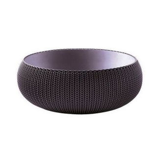 Doniczka niska Cozies - misa - śr. 54 cm - ciemnofioletowa