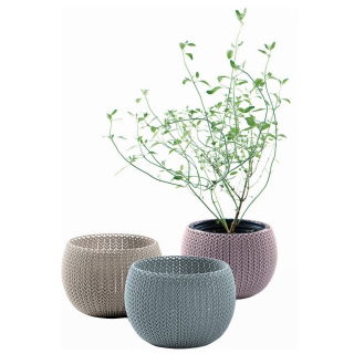 Zestaw trzech doniczek na zioła - Cozies Trio - śr. 15 cm - mix pasteli