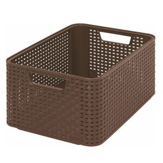 Koszyk Rattan Style - 18 litrów - ciemny brąz