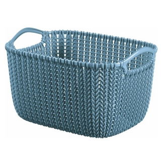 Koszyk prostokątny Knit - 8 litrów - niebieski