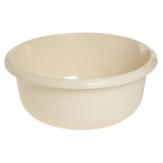 Miska okrągła z wylewką - śr. 36 cm - kremowy