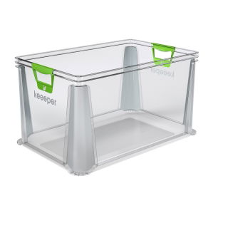 Pojemnik eurobox z miękkim uchwytami - 64 litry - transparentny