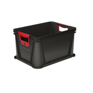 Pojemnik eurobox z miękkim uchwytami - 20 litrów - grafit