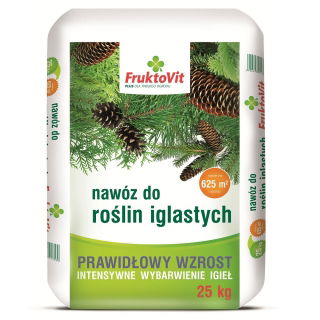 Nawóz do iglaków - prawidłowy wzrost, intensywne wybarwienie - Fruktovit - 25 kg